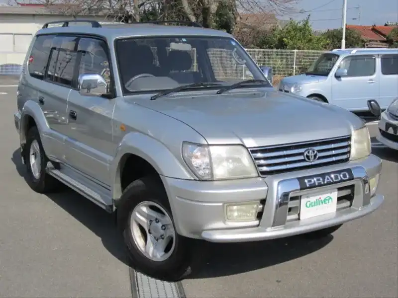 カタログ画像：ランドクルーザープラド（LAND CRUISER PRADO） ＴＸリミテッド 1999年6月 KH-KZJ95W 3000cc シルバーメタリック 燃費9.3km / l  メイン