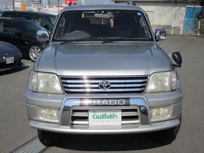 カタログ画像：ランドクルーザープラド（LAND CRUISER PRADO） ＴＸリミテッド 1999年6月 KH-KZJ95W 3000cc シルバーメタリック 燃費9.3km / l  フロント