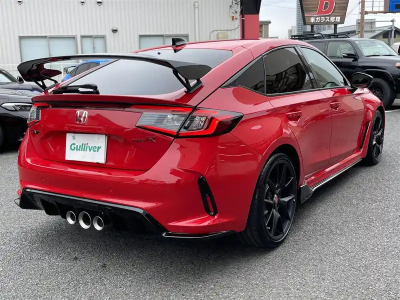 カタログ画像：シビック（CIVIC） タイプＲ レーシングブラックパッケージ 2025年9月 6BA-FL5 2000cc フレームレッド 燃費12.5km / l 外装