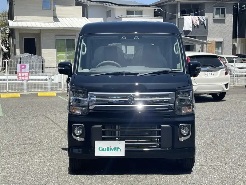 カタログ画像：エブリイワゴン（EVERY WAGON） ＰＺターボスペシャル 標準ルーフ 2024年2月 3BA-DA17W 660cc ブルーイッシュブラックパール３ 燃費15.1km / l フロント