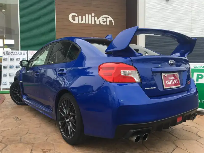 カタログ画像：ＷＲＸ ＳＴＩ（WRX STI） ＳＴＩ 2014年8月 CBA-VAB 2000cc ＷＲブルー・パール 燃費9.4km / l バック