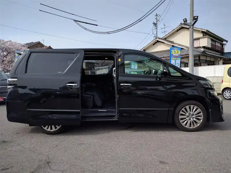 カタログ画像：ヴェルファイア（VELLFIRE） ２．４Ｚ Ｇエディション 2014年4月 DBA-ANH25W 2400cc ブラック 燃費10.2km / l 外装