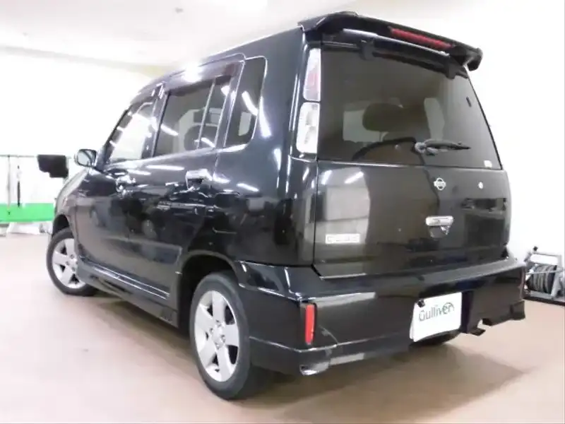 カタログ画像：キューブ（CUBE） ライダー ハイパーＣＶＴ－Ｍ６ 2000年9月 TA-ANZ10 1300cc スーパーブラック 燃費14.6km / l  バック