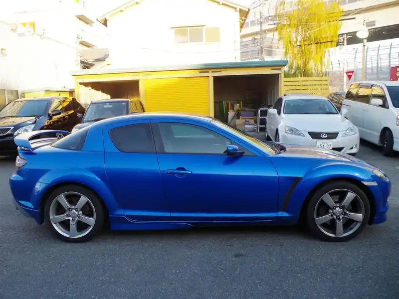 カタログ画像：ＲＸ－８（RX-8） タイプＳ 2005年10月 ABA-SE3P 1400cc ウイニングブルーメタリック 燃費9.4km / l  外装