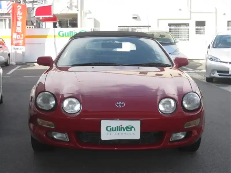 カタログ画像：セリカ（CELICA） コンバーチブル タイプＸ 1994年9月 E-ST202C 2000cc スーパーレッドIV 燃費10.2km / l  フロント