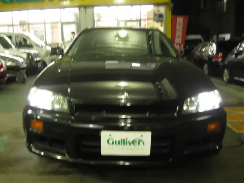 カタログ画像：スカイライン（SKYLINE） ２５ＧＴ－Ｘ 1998年5月 GF-ER34 2500cc ブラックパール 燃費10.6km / l  フロント