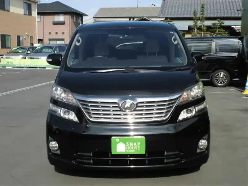 カタログ画像：ヴェルファイア（VELLFIRE） ３．５Ｘ 2008年5月 DBA-GGH25W 3500cc ブラック 燃費9.4km / l  フロント