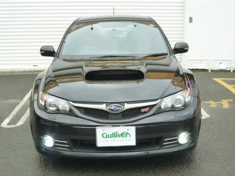 カタログ画像：インプレッサ（IMPREZA） ＷＲＸ ＳＴＩ Ａライン 2009年2月 CBA-GRF 2500cc オブシディアンブラック・パール 燃費10.0km / l  フロント