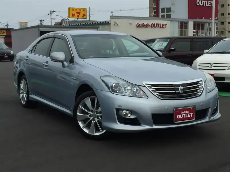 カタログ画像：クラウンハイブリッド（CROWN HYBRID） ハイブリッド 2008年5月 DAA-GWS204 3500cc ライトブルーマイカメタリック 燃費14.0km / l メイン（その他）