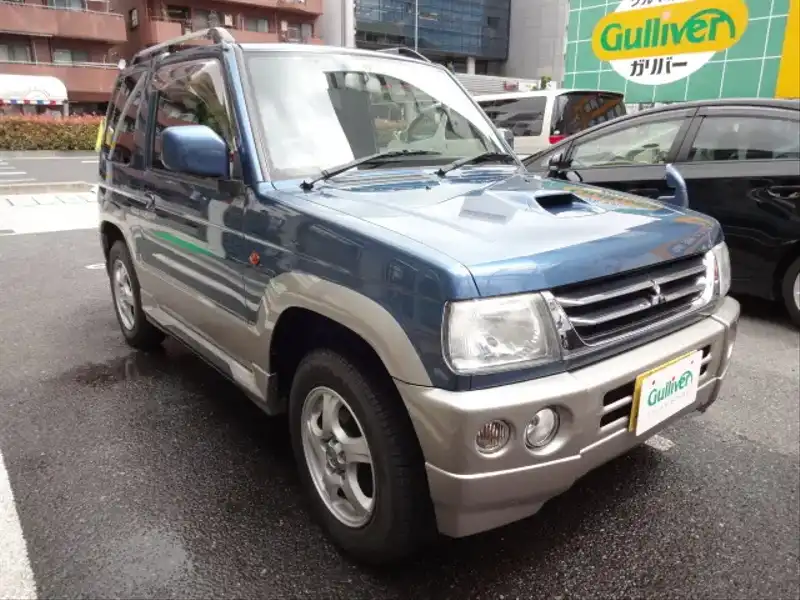 カタログ画像：パジェロミニ（PAJERO MINI） ＶＲ－Ｓ 2005年1月 TA-H58A 660cc ミディアムブルーマイカ／ミディアムシルバーメタリック・２トーン メイン