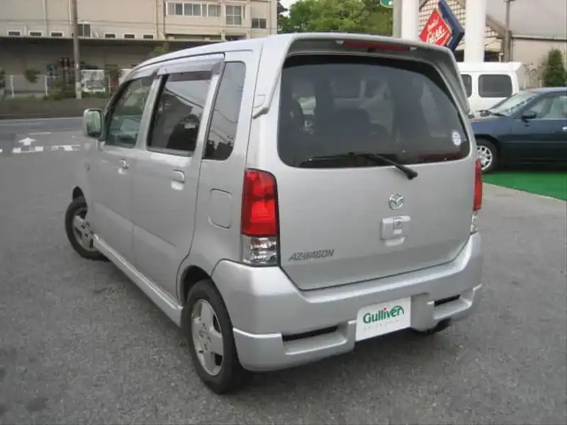 カタログ画像：ＡＺワゴン（AZ-WAGON） ＲＲ－Ｆターボ 2000年5月 GF-MD21S 660cc シルキーシルバーメタリック 燃費18.0km / l  バック