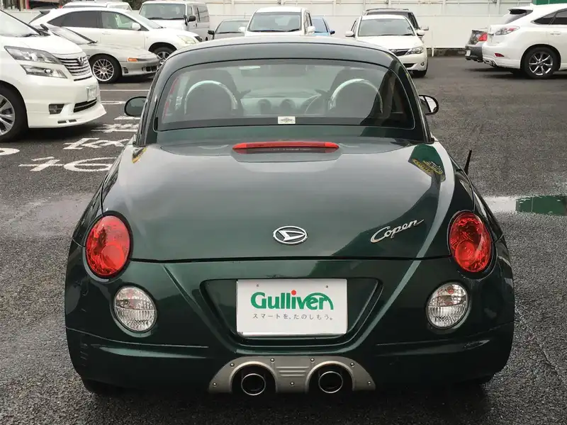 カタログ画像：コペン（COPEN） ファーストアニバーサリーエディション 2003年7月 LA-L880K 660cc ＤＣ・ダークグリーンマイカ 燃費15.2km / l  バック