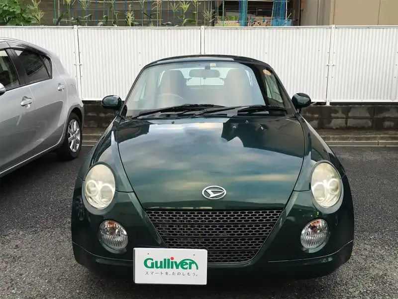 カタログ画像：コペン（COPEN） ファーストアニバーサリーエディション 2003年7月 LA-L880K 660cc ＤＣ・ダークグリーンマイカ 燃費18.0km / l  フロント