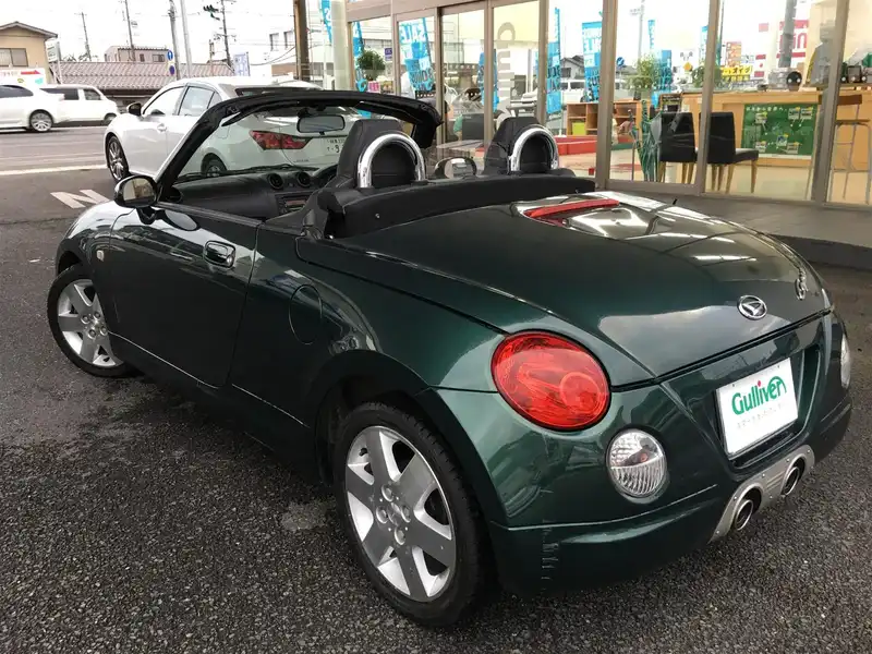 カタログ画像：コペン（COPEN） ファーストアニバーサリーエディション 2003年7月 LA-L880K 660cc ＤＣ・ダークグリーンマイカ 燃費18.0km / l  バック