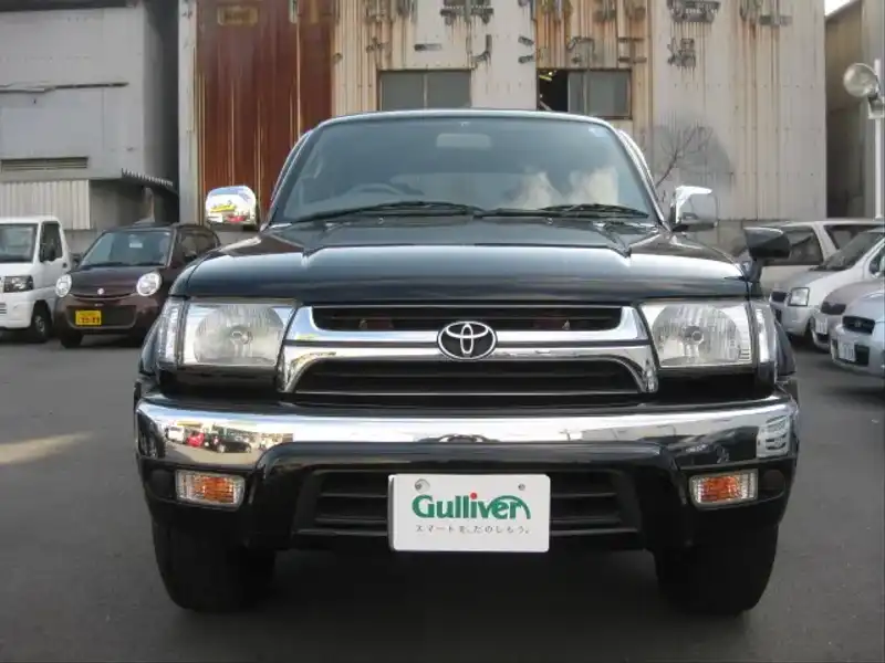 カタログ画像：ハイラックスサーフ（HILUX SURF） ＳＳＲ－Ｖ ブラックナビゲーター 2001年5月 GF-RZN185W 2700cc ブラック 燃費9.1km / l  フロント