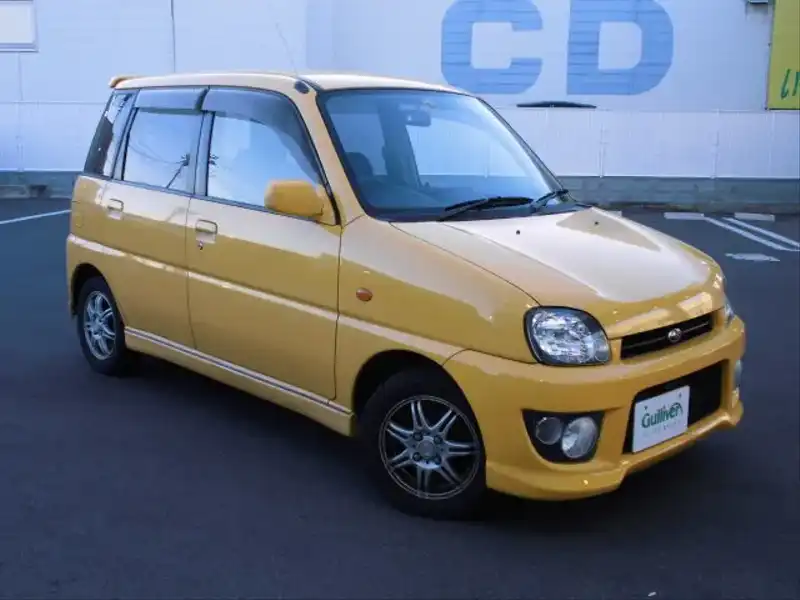 カタログ画像：プレオ（PLEO） ＲＳ 2001年10月 TA-RA1 660cc マンダリンイエロー 燃費18.2km / l  メイン（その他）