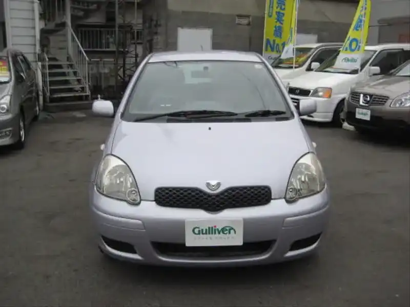 カタログ画像：ヴィッツ（VITZ） ペアスタイル 2004年2月 CBA-SCP10 1000cc ラベンダーメタリック 燃費19.6km / l  フロント