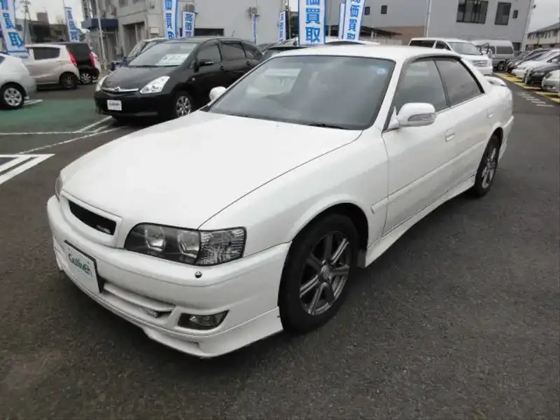 カタログ画像：チェイサー（CHASER） ２．５ツアラーＳ リミテッド 2000年12月 GF-JZX100 2500cc スーパーホワイトII 燃費10.4km / l  外装