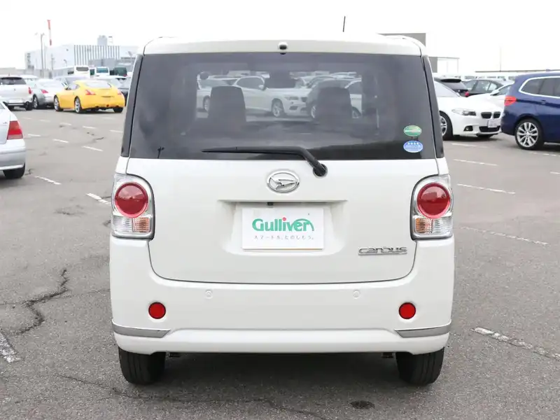 カタログ画像：ムーヴキャンバス（MOVE CANBUS） Ｘメイクアップリミテッド ＳＡⅢ 2018年9月 5BA-LA810S 660cc パールホワイトIII 燃費19.6km / l バック