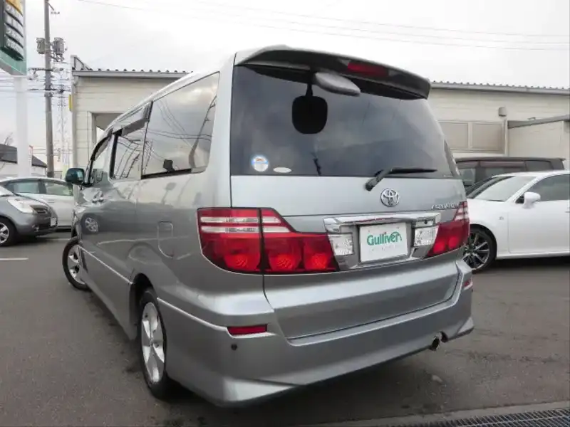 カタログ画像：アルファードＶ（ALPHARD V） ＡＳ プラチナセレクションⅡ 2007年6月 DBA-ANH15W 2400cc グレーメタリック 燃費9.4km / l  バック