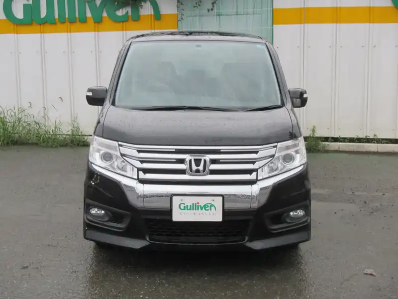 カタログ画像：ステップワゴンスパーダ（STEPWAGON SPADA） パワーエディション 2012年11月 DBA-RK6 2000cc プレミアムスパークルブラックパール 燃費13.6km / l フロント