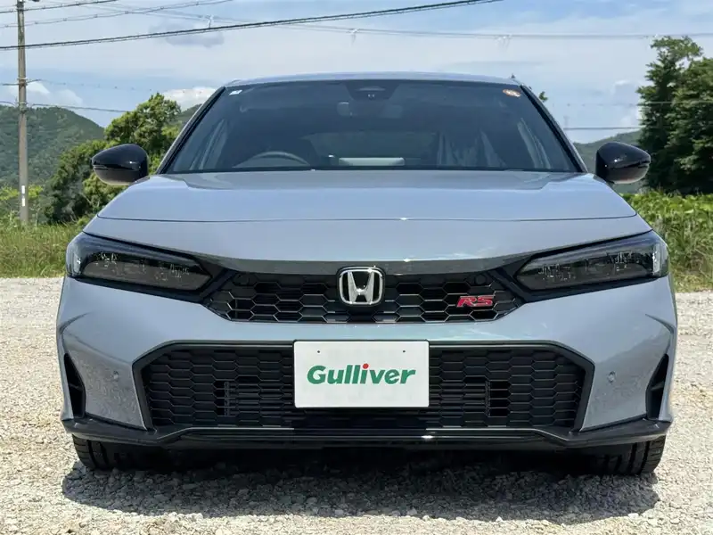 カタログ画像：シビック（CIVIC） タイプＲ レーシングブラックパッケージ 2025年1月 6BA-FL5 2000cc ソニックグレー・パール 燃費12.5km / l フロント