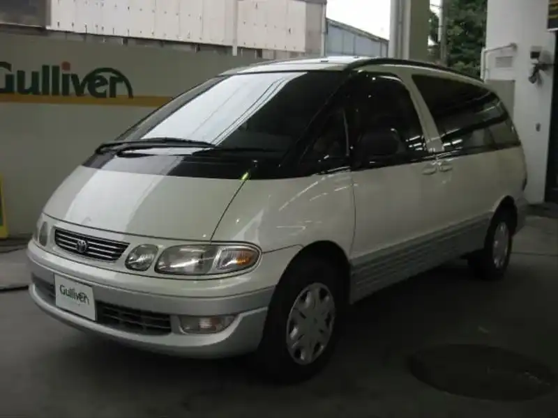 カタログ画像：エスティマ・エミーナ（ESTIMA EMINA） Ｇ ジョイフルキャノピー仕様車 1998年1月 KD-CXR21G 2200cc ホワイトパールマイカ／シルバーメタリック 外装