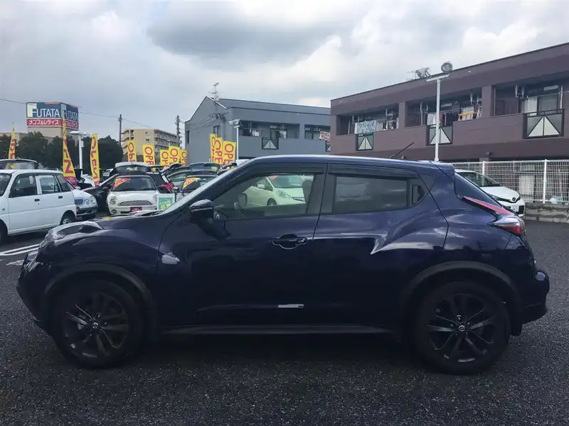 カタログ画像：ジューク（JUKE） １５ＲＸ Ｖアーバンセレクション 2019年10月 DBA-YF15 1500cc アズライトブルー（Ｐ） 燃費18.0km / l 外装