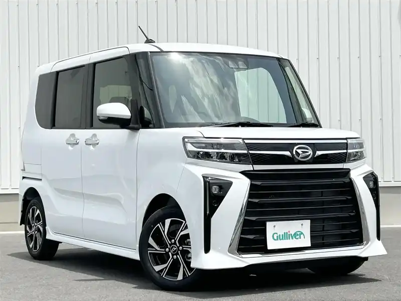 カタログ画像：タント（TANTO） カスタムＸ ｅｃｏ ＩＤＬＥ非装着車 2023年4月 5BA-LA650S 660cc ブラックマイカメタリック×シャイニングホワイトパールorシャイニングホワイトパール 燃費20.1km / l メイン