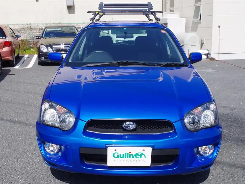 カタログ画像：インプレッサスポーツワゴン（IMPREZA SPORTS WAGON） ２０Ｓ 2004年4月 TA-GG9 2000cc ＷＲブルー・マイカ 燃費13.0km / l  フロント