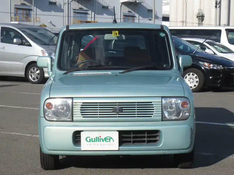 カタログ画像：アルトラパン（ALTO LAPIN） Ｇ 2003年9月 UA-HE21S 660cc ミントグリーンメタリック 燃費19.8km / l  フロント