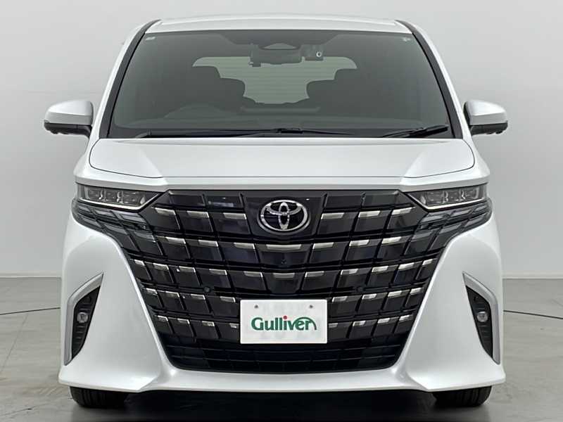 カタログ画像：アルファード（ALPHARD） Ｚ 2023年6月 3BA-AGH45W 2500cc プラチナホワイトパールマイカ 燃費10.3km / l フロント