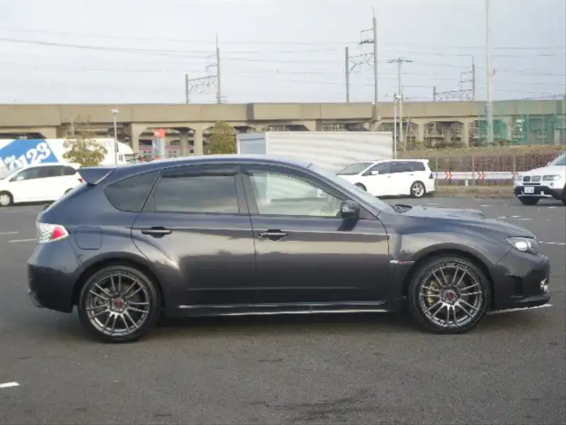 カタログ画像：インプレッサ（IMPREZA） ＷＲＸ ＳＴＩ Ａライン タイプＳ 2010年1月 CBA-GRF 2500cc ダークグレー・メタリック 燃費10.0km / l  外装