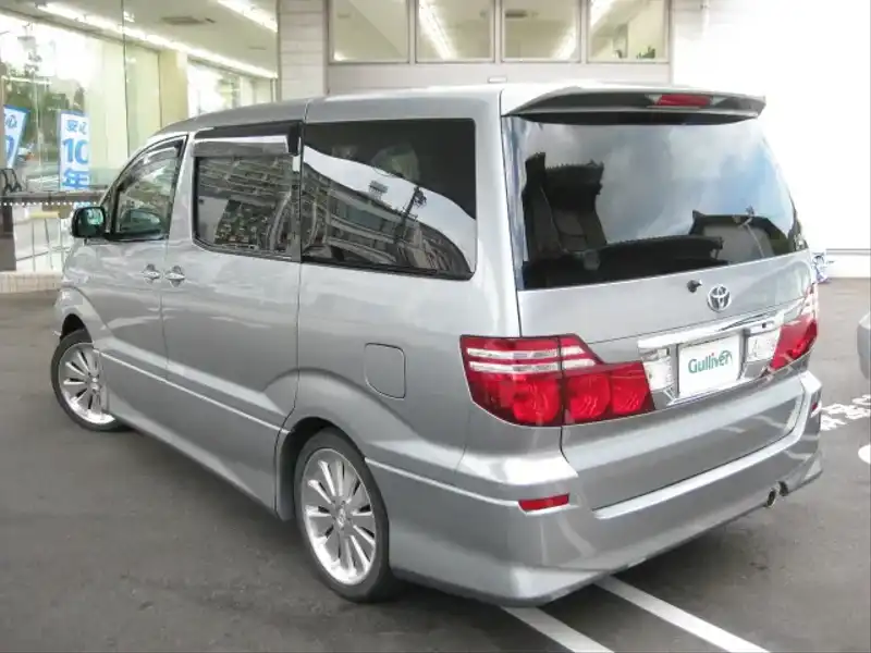 カタログ画像：アルファードＶ（ALPHARD V） ＡＳ プラチナセレクション 2006年8月 DBA-ANH10W 2400cc グレーメタリック 燃費9.7km / l  バック