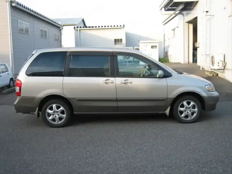 カタログ画像：ＭＰＶ（MPV） ＭＰＶ Ｌパッケージ 1999年6月 GF-LW5W 2500cc シルキーパールマイカ／ムーンライトグレーメタリック 燃費8.6km / l  外装