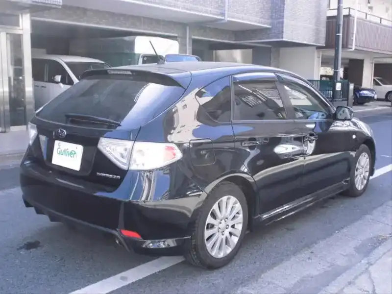 カタログ画像：インプレッサ（IMPREZA） １．５ｉ－Ｓ 2009年9月 DBA-GH3 1500cc オブシディアンブラック・パール 燃費15.6km / l  バック