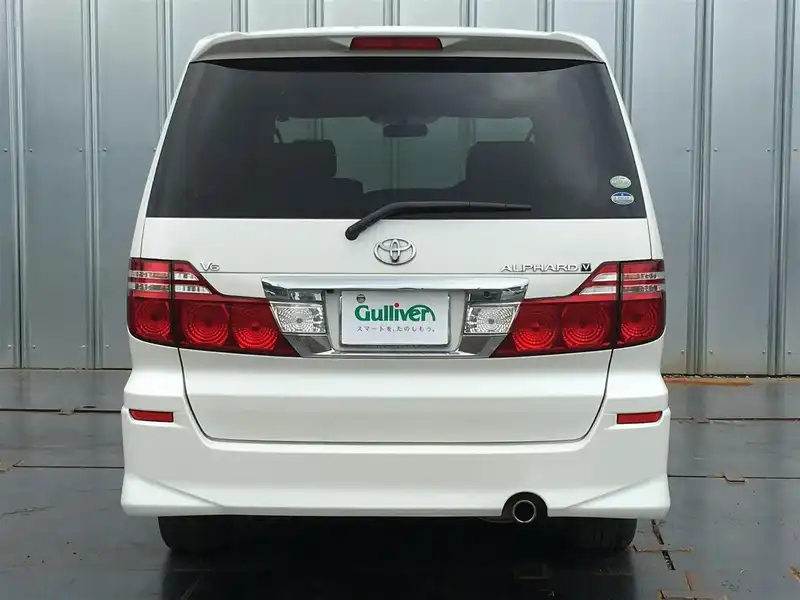 カタログ画像：アルファードＶ（ALPHARD V） ＭＳ リミテッド 2005年9月 TA-MNH10W 3000cc ホワイトパールマイカ 燃費8.9km / l  バック