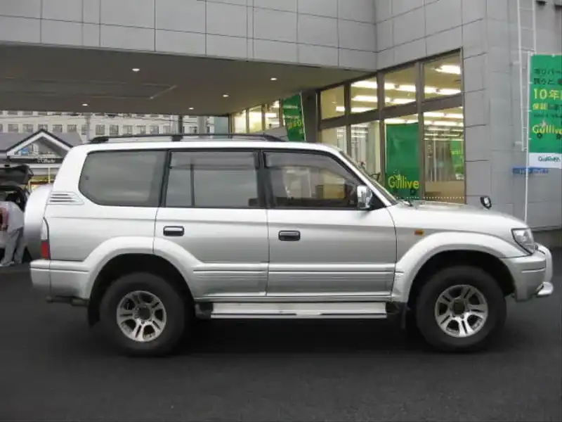 カタログ画像：ランドクルーザープラド（LAND CRUISER PRADO） ＴＺ 1999年6月 KH-KZJ95W 3000cc シルバーメタリック 燃費10.8km / l  外装