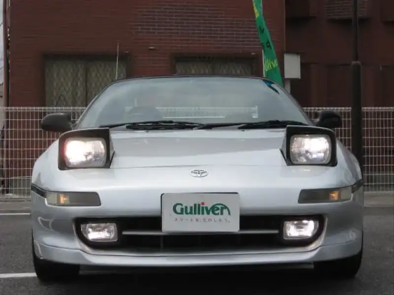 カタログ画像：ＭＲ２（MR2） Ｇリミテッド Ｔバールーフ仕様車 1997年12月 E-SW20 2000cc ソニックシャドートーニング 燃費12.4km / l  フロント