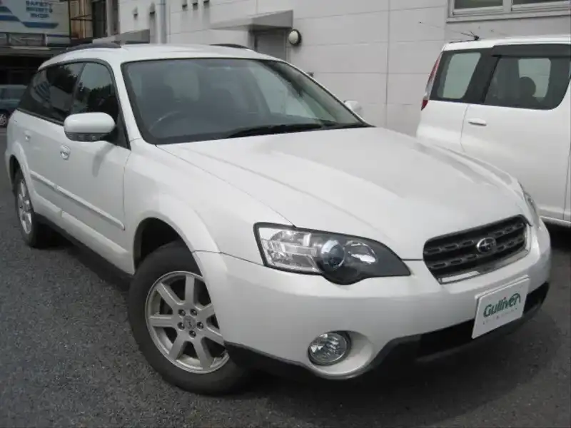 カタログ画像：レガシィアウトバック（LEGACY OUTBACK） ２．５ｉ 2004年4月 UA-BP9 2500cc アークティックホワイト・パール 燃費13.0km / l  メイン