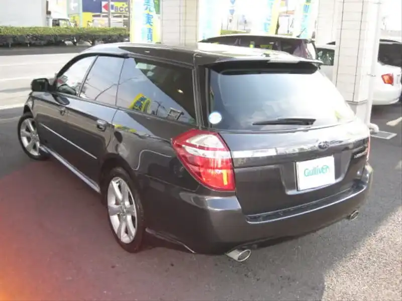 カタログ画像：レガシィツーリングワゴン（LEGACY TOURING WAGON） ２．５ｉ ＳＩクルーズ 2008年5月 DBA-BP9 2500cc オブシディアンブラック・パール 燃費13.0km / l  バック