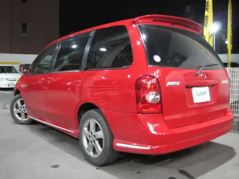 カタログ画像：ＭＰＶ（MPV） エアロリミックス 2002年12月 GH-LW3W 2300cc クラシックレッド 燃費10.0km / l  バック