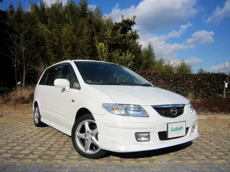 カタログ画像：プレマシー（PREMACY） アストラル・エレガント ５人乗り 2000年12月 GF-CP8W 1800cc ピュアホワイト 燃費11.8km / l  メイン