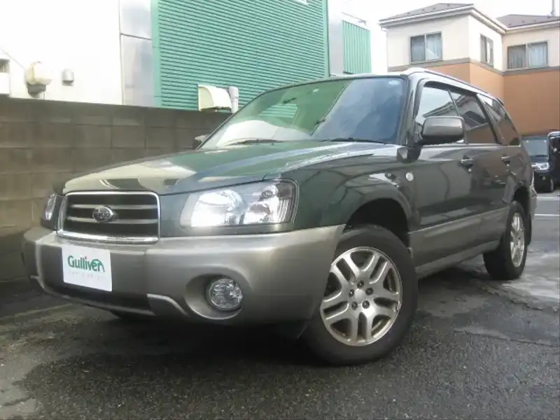 カタログ画像：フォレスター（FORESTER） Ｘ（受注生産） 2003年2月 TA-SG5 2000cc ブラックトパーズ・マイカ／グレー 燃費13.6km / l  メイン（その他）