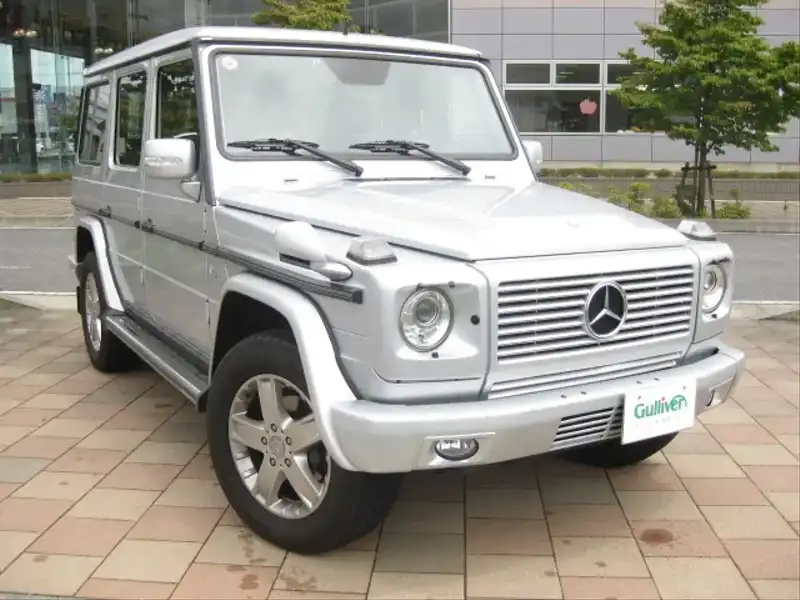 カタログ画像：Ｇクラス（G-CLASS） Ｇ５００ ロング 2004年9月 GH-463248 5000cc ブリリアントシルバー（Ｍ）orキューバナイトシルバー（Ｍ） 燃費5.7km / l  メイン