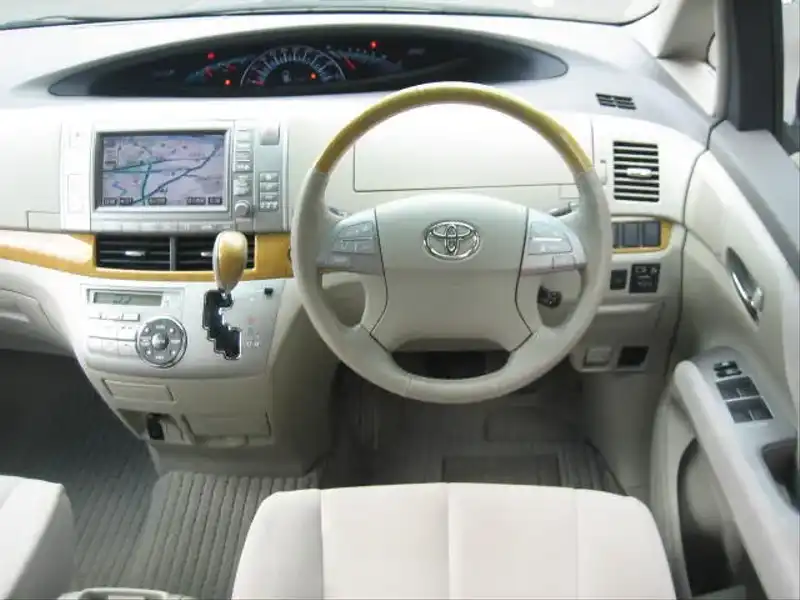 カタログ画像：エスティマ（ESTIMA） Ｇ サイドリフトアップシート装着車 2006年1月 DBA-GSR55W 3500cc ダークレッドマイカメタリック 燃費9.4km / l  内装