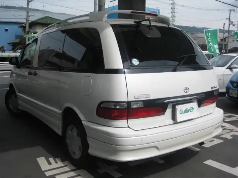 カタログ画像：エスティマ（ESTIMA） アエラス ツインムーンルーフ 1998年1月 GF-TCR10W 2400cc ホワイトパールマイカ 燃費8.4km / l  外装