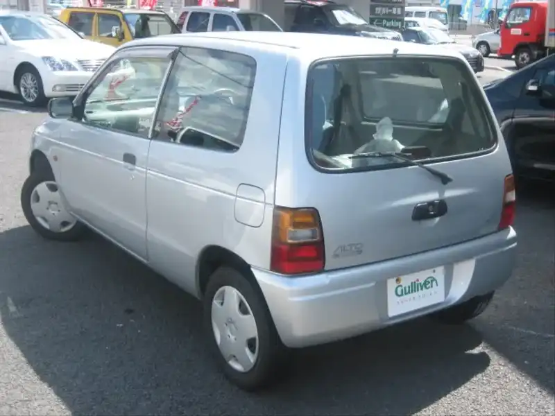 カタログ画像：アルト（ALTO） エポＰ２ 1997年4月 E-HA11S 660cc マーキュリーシルバーメタリック 燃費22.0km / l  バック