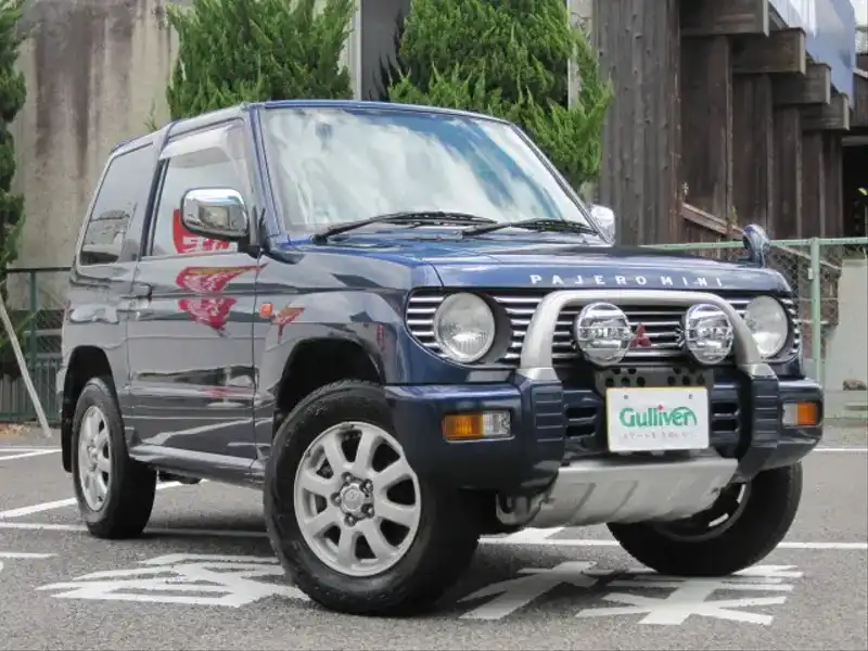 カタログ画像：パジェロミニ（PAJERO MINI） スキッパーＪ 1998年5月 E-H51A 660cc ネアーズブルー メイン