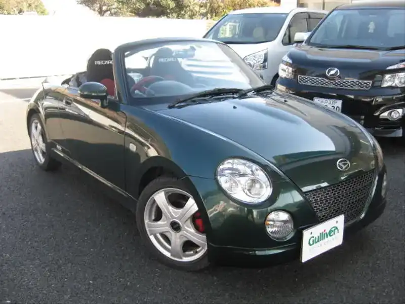 カタログ画像：コペン（COPEN） ２ｎｄアニバーサリーエディション 2004年6月 ABA-L880K 660cc ＤＣ・ダークグリーンマイカ 燃費15.2km / l  外装